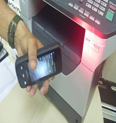 Inventário de patrimônio com leitor de código de barras